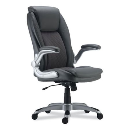 Alera Technologies Alera Leithen Bonded Leather Midback Chair, Grey ALELT4219